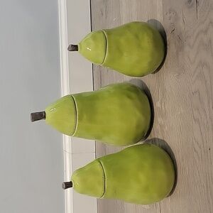 RAE DUNN By Magenta set of 3 Pear Canisters Artisan